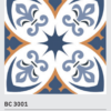Gạch bông màu xanh navy – cam đất BC 3001