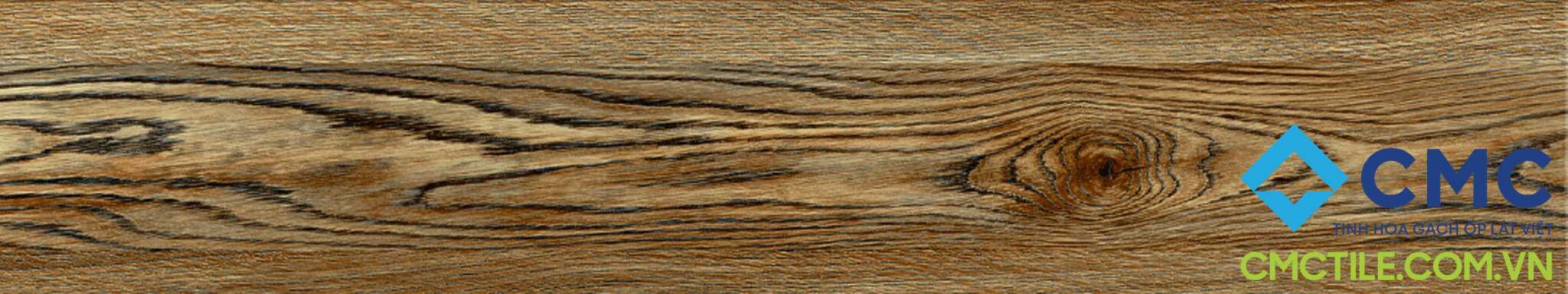 Gạch thanh gỗ CMC màu nâu rêu đốm đen W 158010