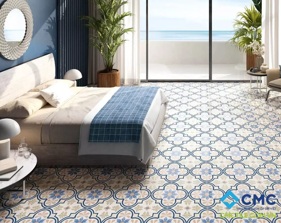 Ứng dụng gạch bông phòng ngủ