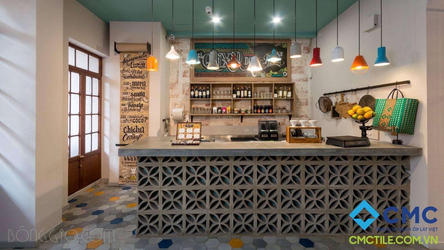 Ứng dụng gạch bông nhà bếp