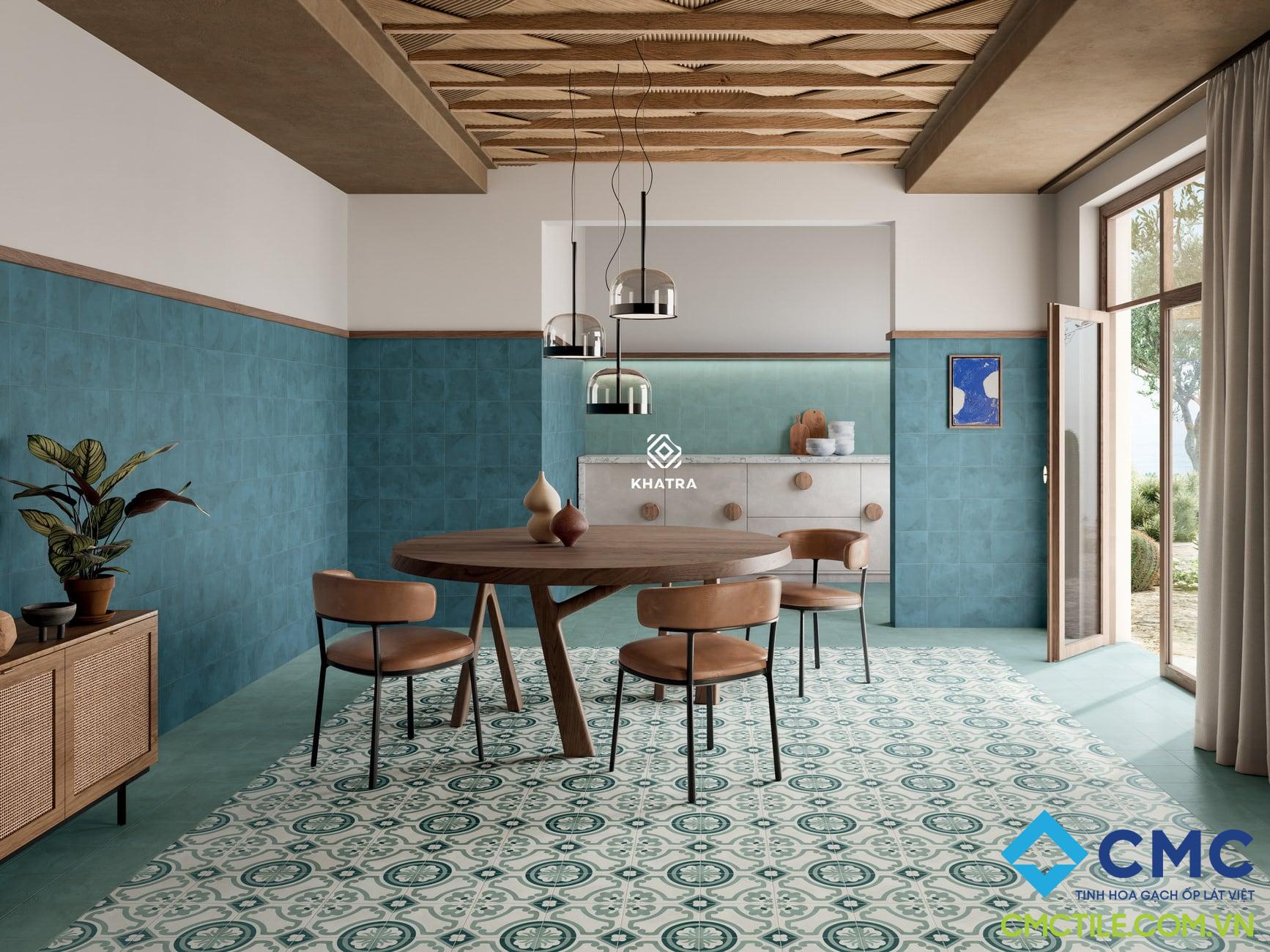 Ứng dụng gạch bông phòng khách