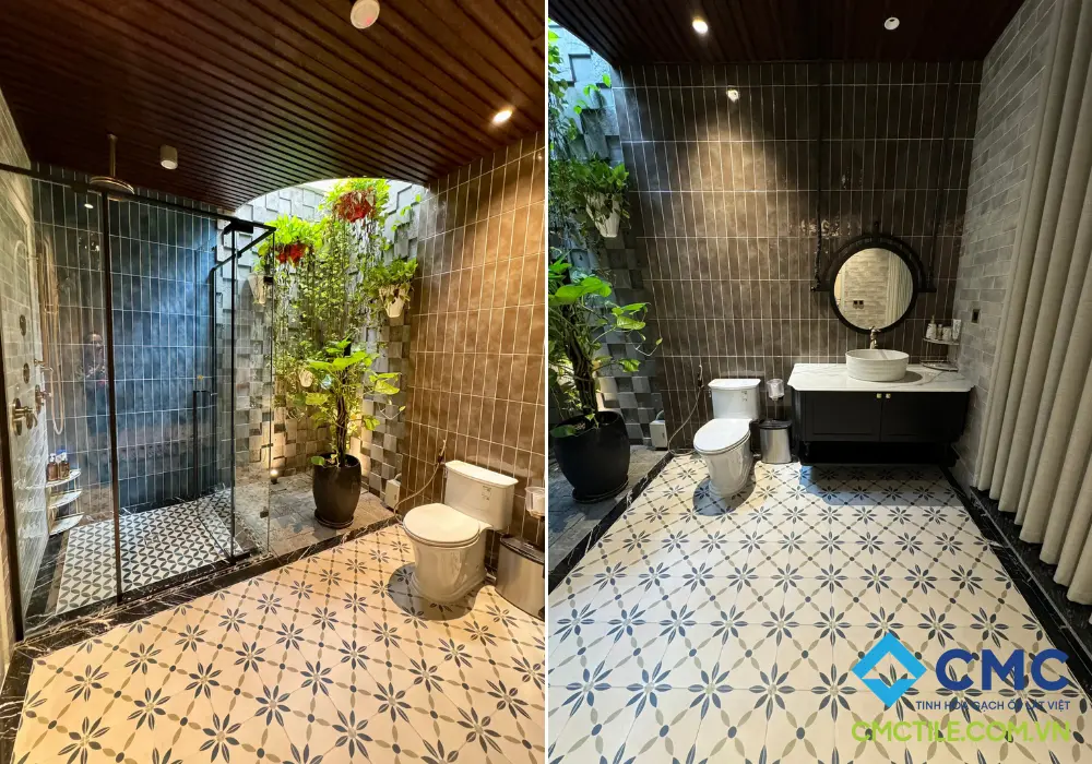 Ứng dụng gạch bông nhà tắm